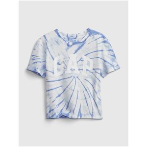 Modré holčičí dětské tričko GAP Logo short sleeve t-shirt obraz