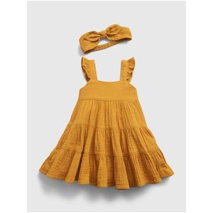 Žluté holčičí baby šaty july dress GAP obraz