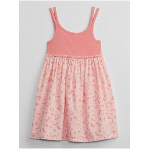 Růžové holčičí vzorované šaty GAP obraz