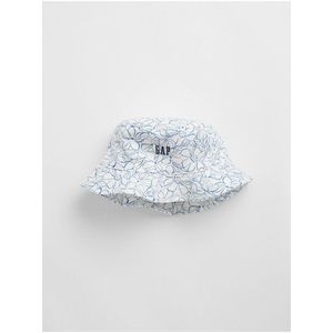 Modro-bílý dětský květovaný klobouk GAP obraz