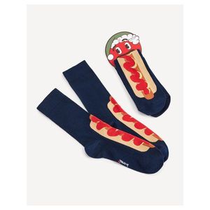 Tmavě modré pánské vzorované ponožky Celio Hot Dog obraz