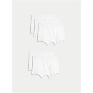 Strečové bavlněné trenky s technologií Cool & Fresh™, 5 ks Marks & Spencer bílá obraz
