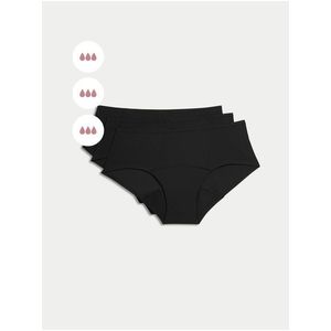 Sada tří dámských menstruačních kalhotek s vysokou savostí v černé barvě Marks & Spencer obraz