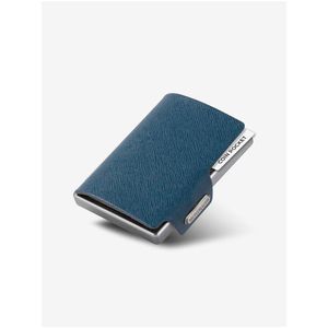 Modrá kožená peněženka Mondraghi Saffiano Plus obraz