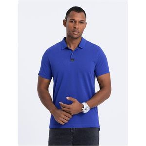 Modré pánské polo tričko Ombre Clothing obraz