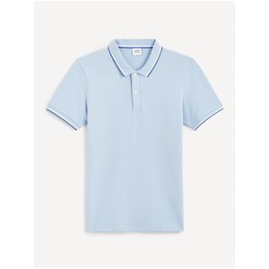 Světle modré pánské basic polo tričko Celio Decolrayeb obraz