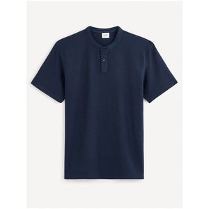Tmavě modré pánské basic polo tričko Celio Gesohel obraz