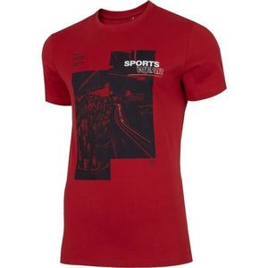 4F MENS T-SHIRT Pánské tričko, červená, velikost obraz