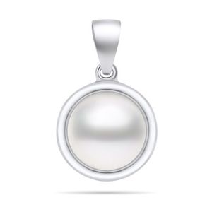 Brilio Silver Minimalistický stříbrný přívěsek s pravou perlou PT89W obraz