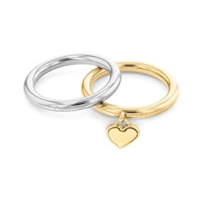 Calvin Klein Romantická bicolor souprava ocelových prstenů Captivate 35000326 54 mm obraz