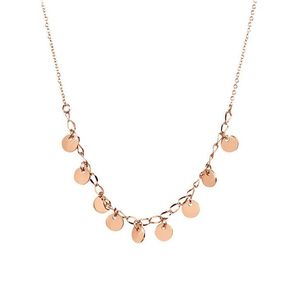 Troli Penízkový náhrdelník z růžově pozlacené oceli Rose Gold obraz