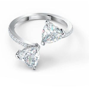 Swarovski Luxusní otevřený prsten s krystaly Swarovski Attract Soul 5535191 60 mm obraz