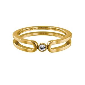 Tommy Hilfiger Jemný pozlacený prsten s krystalem TH2780101 58 mm obraz
