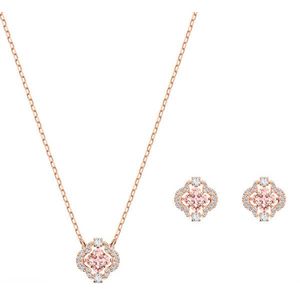 Swarovski Sada růžově zlacených šperků s krystaly Sparkling Dance 5516488 (náhrdelník, náušnice) obraz
