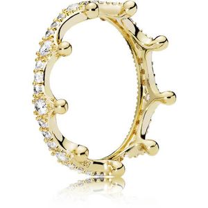 Pandora Překrásný pozlacený prsten Začarovaná koruna Shine 168654C01 50 mm obraz