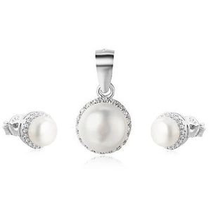 Beneto Zvýhodněná sada šperků se sladkovodními perlami Beneto (náušnice, přívěsek) obraz