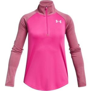 Under Armour TECH GRAPHIC 1/2 ZIP Dívčí tričko s dlouhým rukávem, růžová, velikost obraz