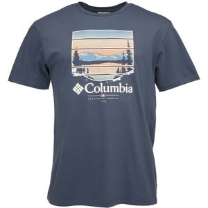 Columbia PATH LAKE GRAPHIC TEE II Pánské triko, modrá, velikost obraz