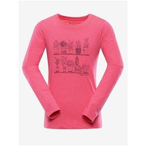 Růžové holčičí tričko s potiskem Alpine Pro RIMONO obraz