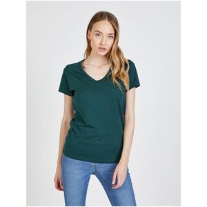Tmavě zelené dámské tričko SAM 73 obraz