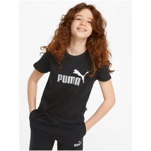 Černé holčičí tričko Puma Knotted Tee obraz