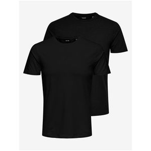 Černé basic tričko s krátkým rukávem ONLY & SONS Basic obraz