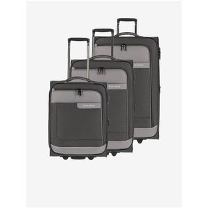Sada tří cestovních kufrů v šedé barvě Travelite Viia 2w S, M, L obraz