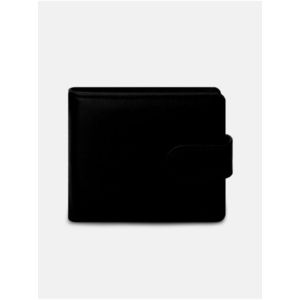Černá pánská peněženka s klopou obraz