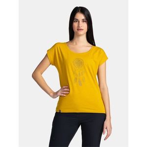Žluté dámské tričko s potiskem Kilpi ROANE obraz