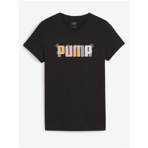 Černé dámské tričko Puma ESS+ Graphic Tee obraz
