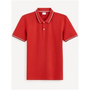 Červené pánské basic polo tričko Celio Decolrayeb obraz