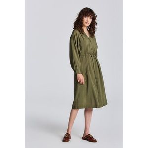 ŠATY GANT D1. STAND COLLAR SHIRT DRESS HUNTER GREEN obraz