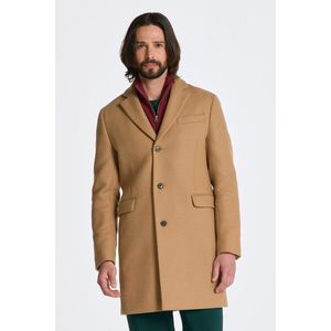 KABÁT GANT CLASSIC TAILORED FIT WOOL TOPCOAT MUSTARD BEIGE obraz