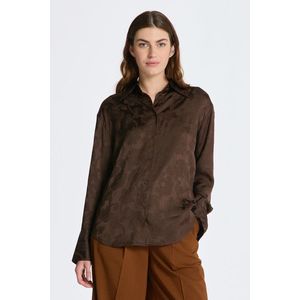 KOŠILE GANT RELAXED LACE JACQUARD SHIRT RICH BROWN obraz