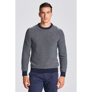 SVETR GANT D1. LIGHT TEXTURE C-NECK EVENING BLUE obraz