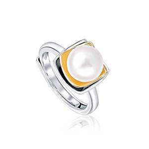 JwL Luxury Pearls Bicolor stříbrný prsten s pravou perlou JL0623 obraz