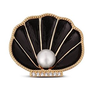 JwL Luxury Pearls Půvabná pozlacená brož lastura s perlou 2v1 JL0764 obraz