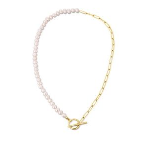 JwL Luxury Pearls Trendy pozlacený náhrdelník s pravými říčními perlami JL0787 obraz