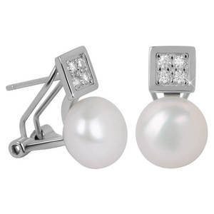 JwL Luxury Pearls Nádherné náušnice s pravou perlou a krystaly JL0430 obraz