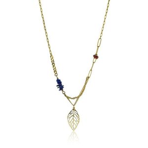 Emily Westwood Módní pozlacený náhrdelník s lazuritem Emersyn EWN23036G obraz