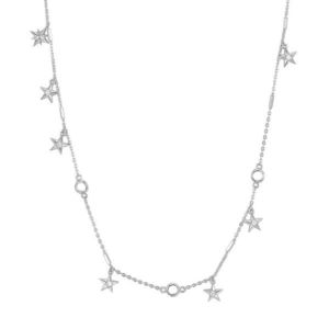 Rosato Slušivý stříbrný náhrdelník Hvězdičky se zirkony Storie RZC029 obraz