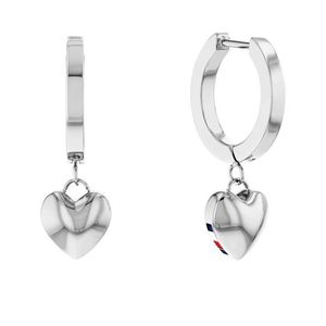 Tommy Hilfiger Moderní ocelové náušnice kruhy s přívěsky Hanging Heart 2780664 obraz