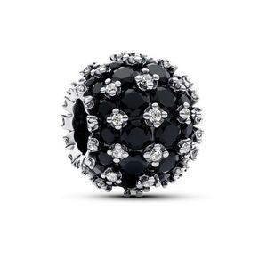 Pandora Třpytivý stříbrný korálek s černými zirkony 792630C04 obraz