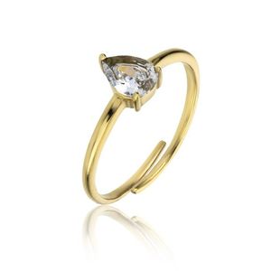 Emily Westwood Půvabný pozlacený prsten s čirým zirkonem Presley EWR23064G obraz