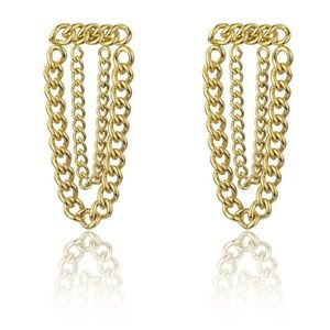 Marc Malone Krásné pozlacené náušnice Celine Gold Earrings MCE23134G obraz