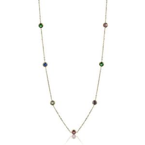 Emily Westwood Pozlacený náhrdelník s barevnými krystaly Phoebe EWN23095G obraz