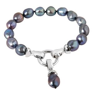 JwL Luxury Pearls Náramek z pravých kovově modrých perel JL0562 obraz