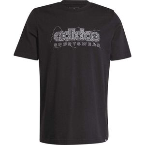 adidas SPORTSWEAR GRAPHIC TEE Pánské triko, černá, velikost obraz