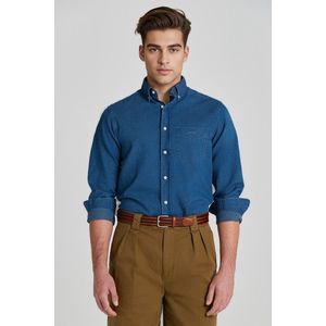 KOŠILE GANT REG INDIGO DOT SHIRT modrá XXXL obraz