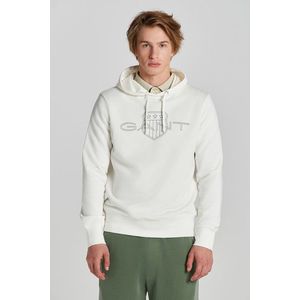 MIKINA GANT LOGO HOODIE EGGSHELL obraz